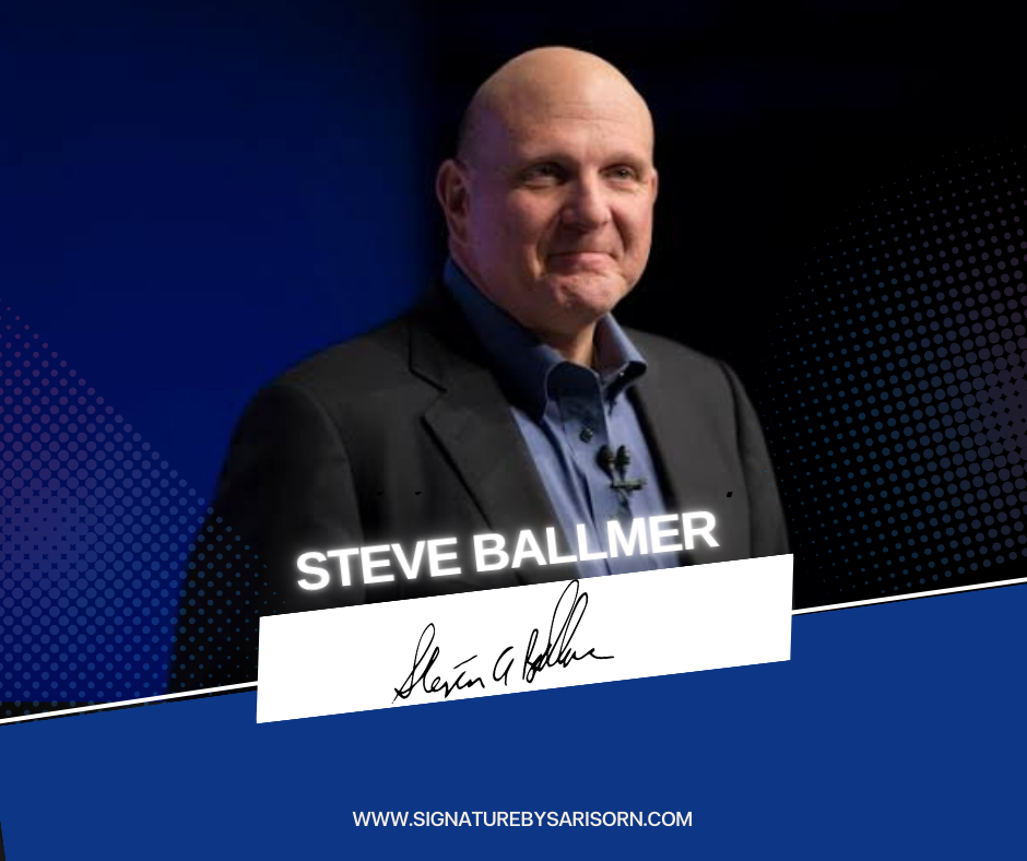ลายเซ็นเศรษฐีอันดับที่ 10 ของโลก (steve ballmer)