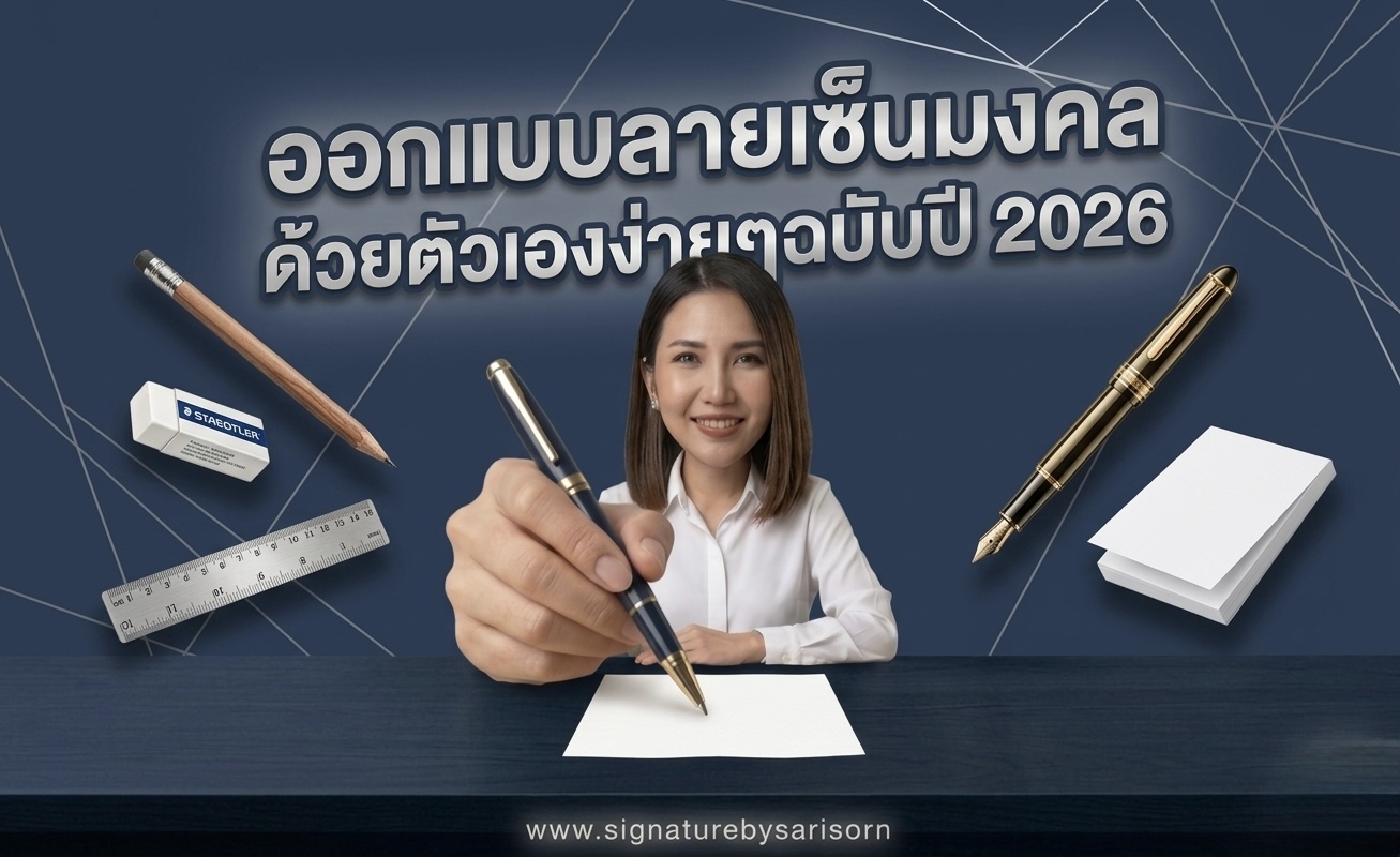 วิธีออกแบบลายเซ็นมงคลด้วยตัวเอง ตั้งแต่ต้นจนจบแบบละเอียด ฉบับปี 2026 โดย อ.ศริษร ผู้เชี่ยวชาญศาสตร์ลายเซ็นมงคล