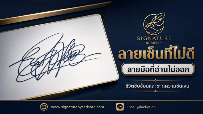 ลายเซ็นที่อ่านไม่ออกยุ่งเหยิง ลักษณะลายเซ็นต้องห้ามที่สะท้อนชีวิตซับซ้อนขาดความชัดเจน 